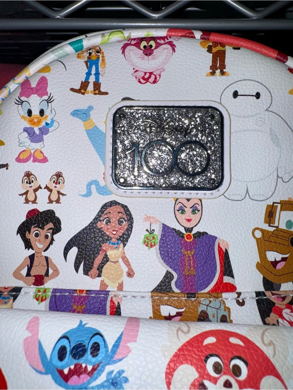 Disney 100Year Anniversary Mini Backpack White / Glitter / MultiColor Loungefly